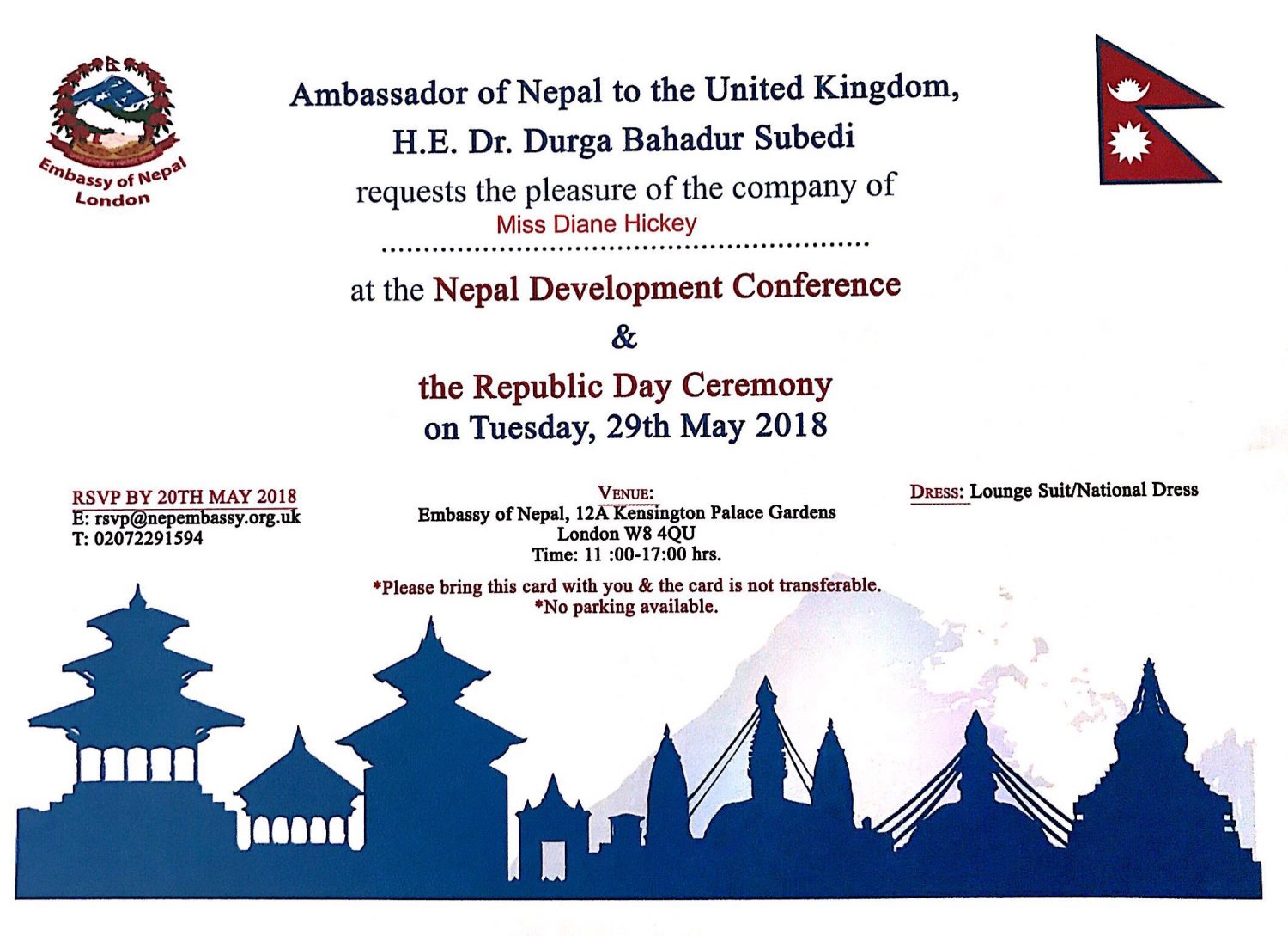 The Republic Day Ceremony and Nepal Development Conference